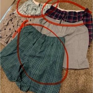 Fruit of the Loom Green Plaid Men’s Boxer Shorts - Elastic Waist